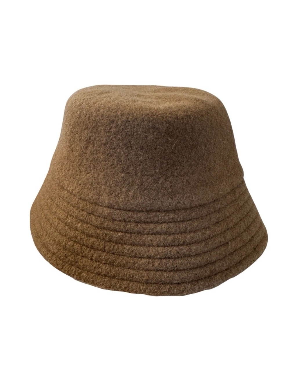 UNIQLO 100% Wool Bucket Hat Khaki Solid Unisex Adults One Size Winter